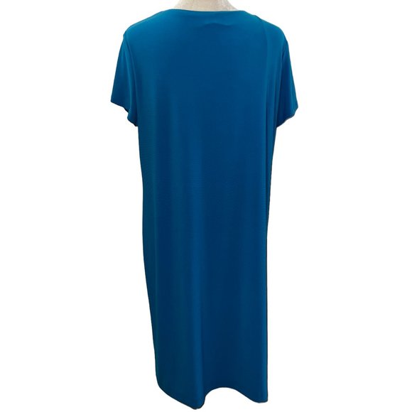 Like New COLDWATER CREAK Bright Blue Pullover Easy-Fit Dress Size Petite… - Picture 2 of 8